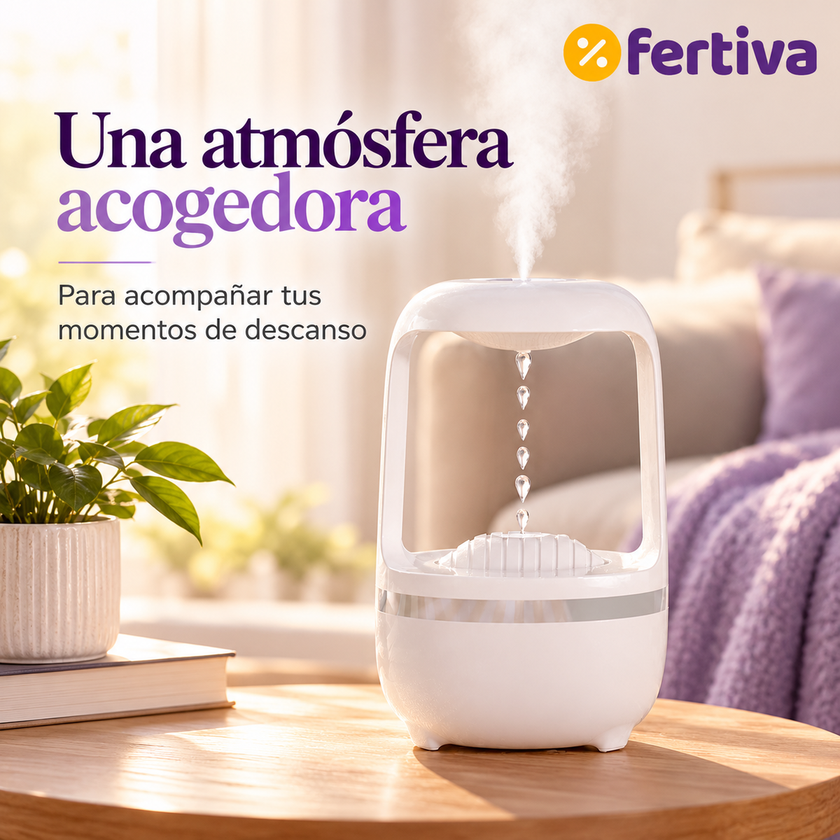 Humidificador Antigravedad de Gotas de Agua