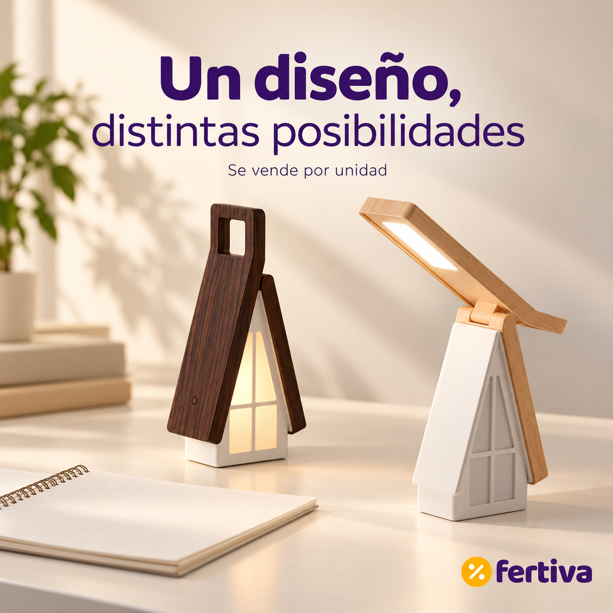 Lámpara Casita LED Recargable y Regulable