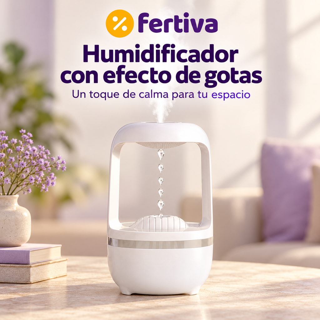 Humidificador Antigravedad de Gotas de Agua