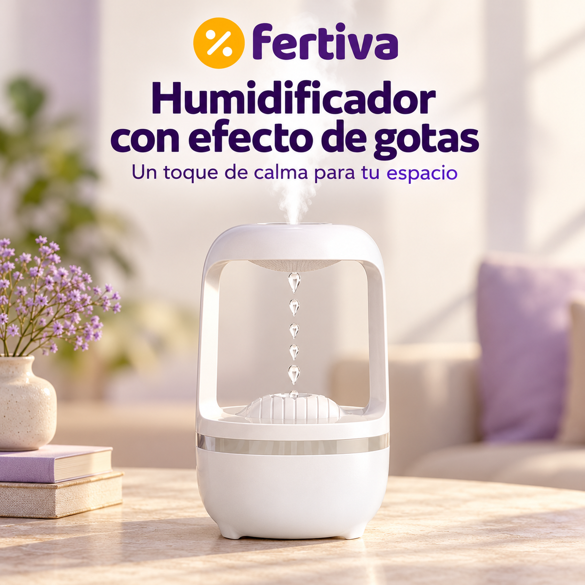 Humidificador Antigravedad de Gotas de Agua