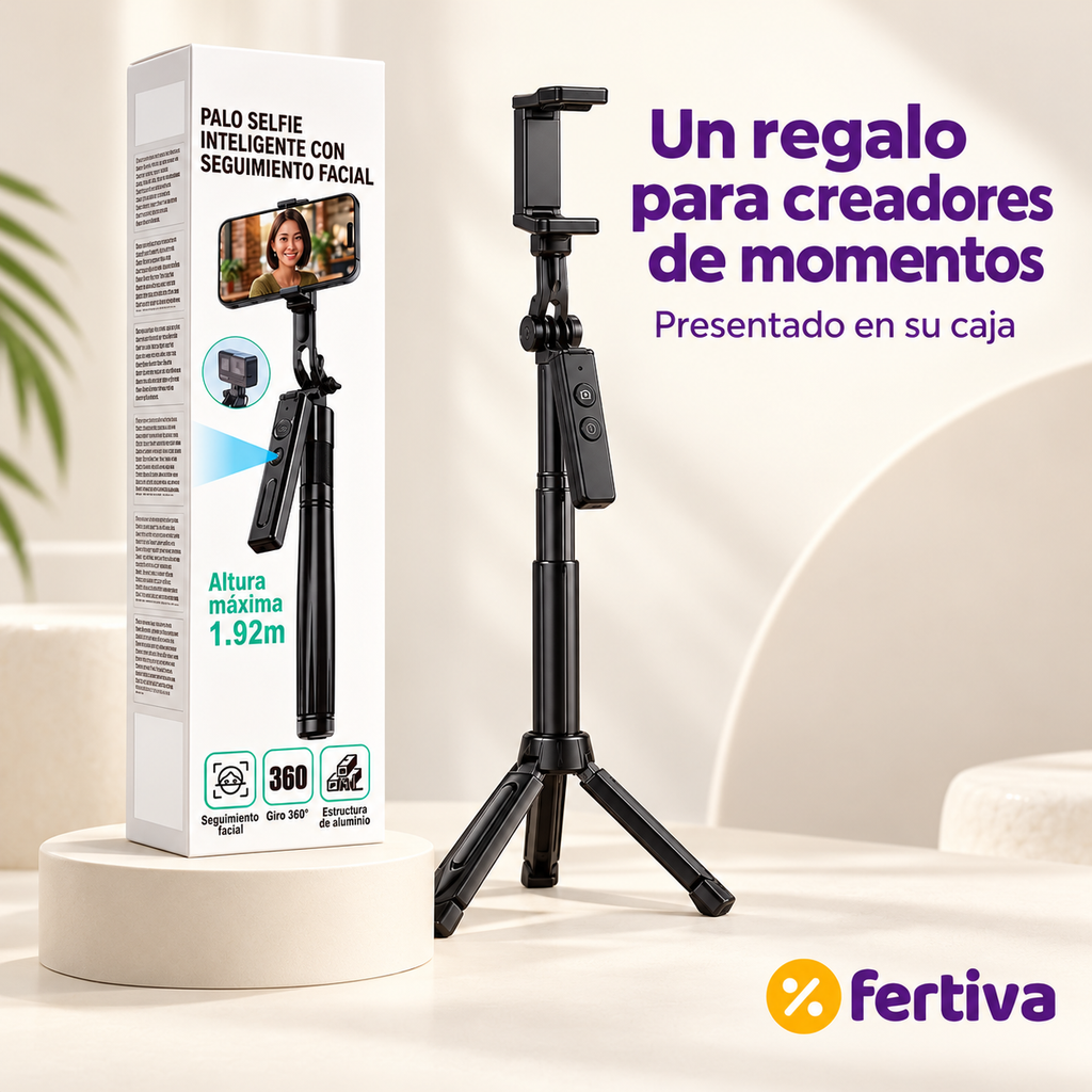 Palo Selfie Inteligente con Seguimiento Facial 1,92 m